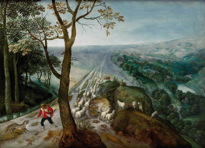 Marten van Cleve the Elder 1527 - ca. 1581, Der Gute Hirte, Antwerpen, Privatbesitz