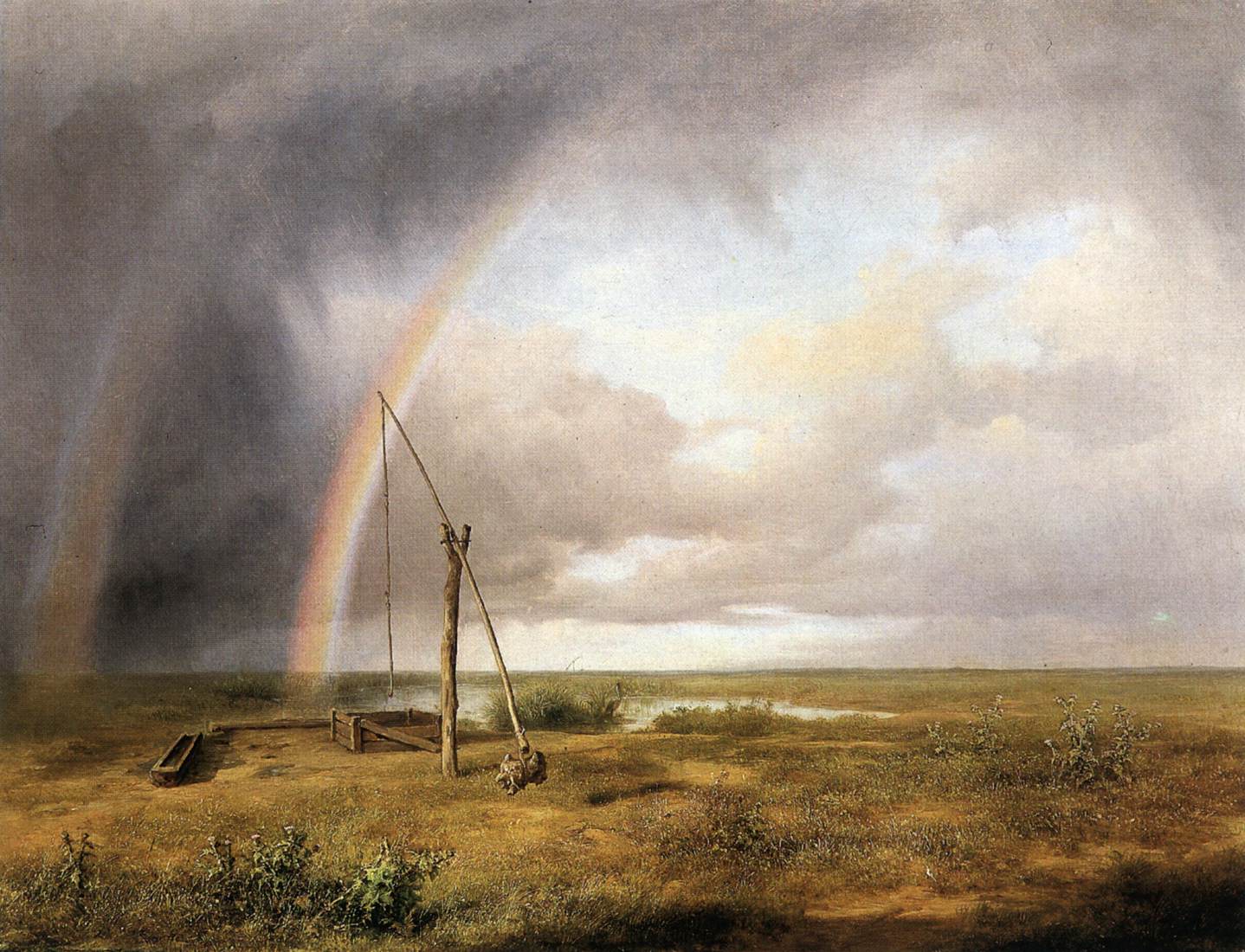 Károly Markó der Ältere Die Puszta mit Regenbogen 1853 Magyar Nemzeti Galéria, Budapest